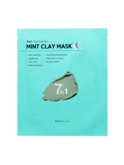 Masque en tissu purifiant à l'argile et aux extraits de menthe - Barulab | MiiN Cosmetics