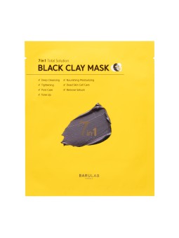 Purifying black clay sheet mask to remove blackheads - Barulab | MiiN Cosmetics