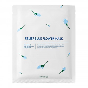 Relief Blue Flower Mask